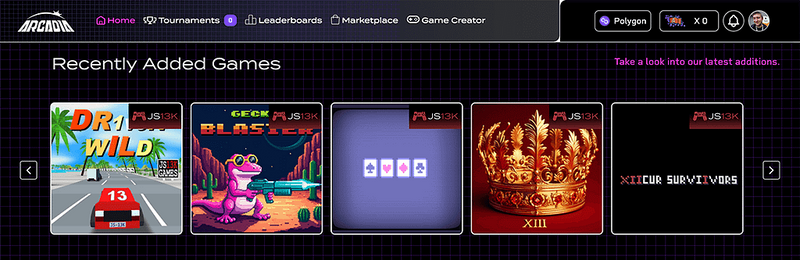 js13kgames entries on Arcadia