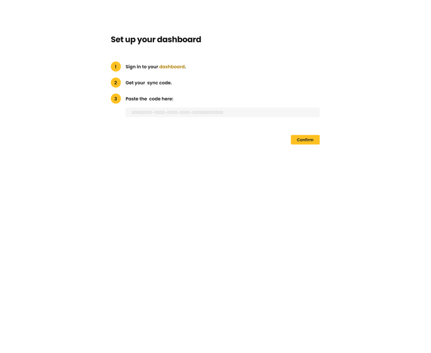 Dashboard's interface image 1