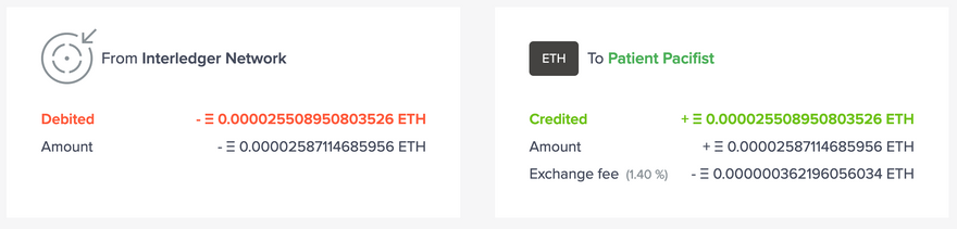 ETH payout
