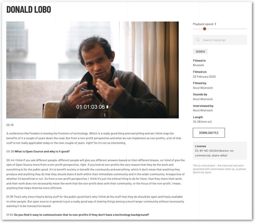 Interview with Donald Lobo