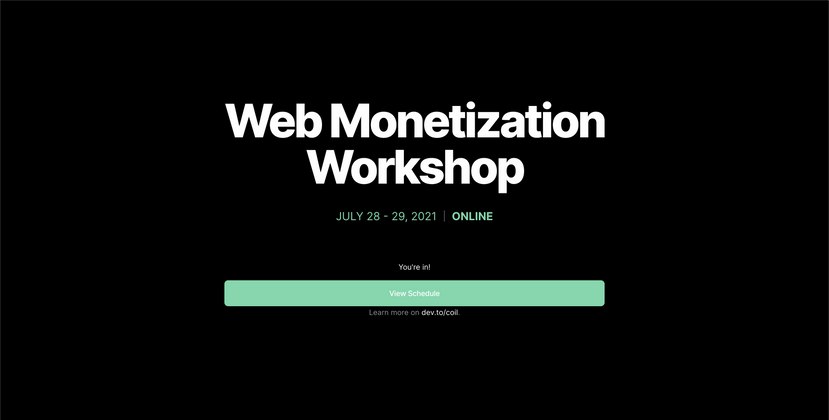 Cover image for How to participate in the Web Monetization Workshop