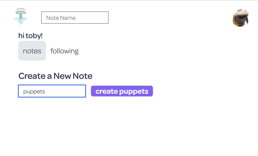creating a note about puppets