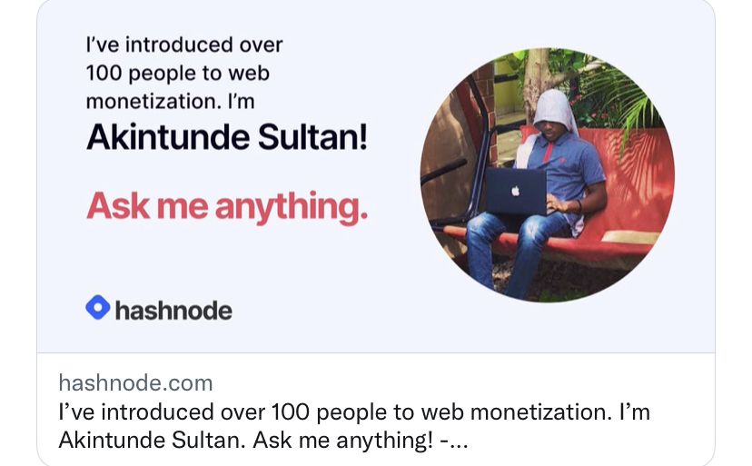Web monetization with Hashnode AMA