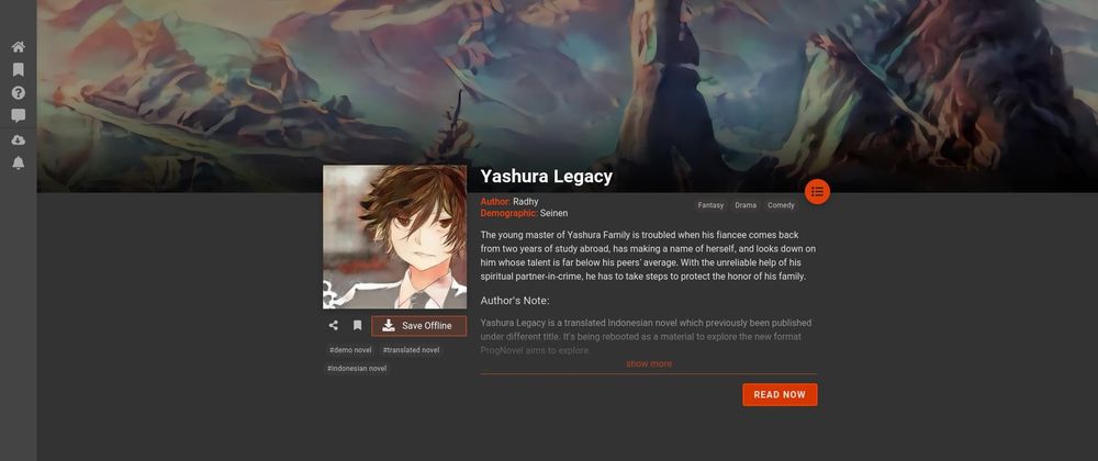 Cover image for Modern Jamstack PWA platform for Web Novel Contents — ProgNovel