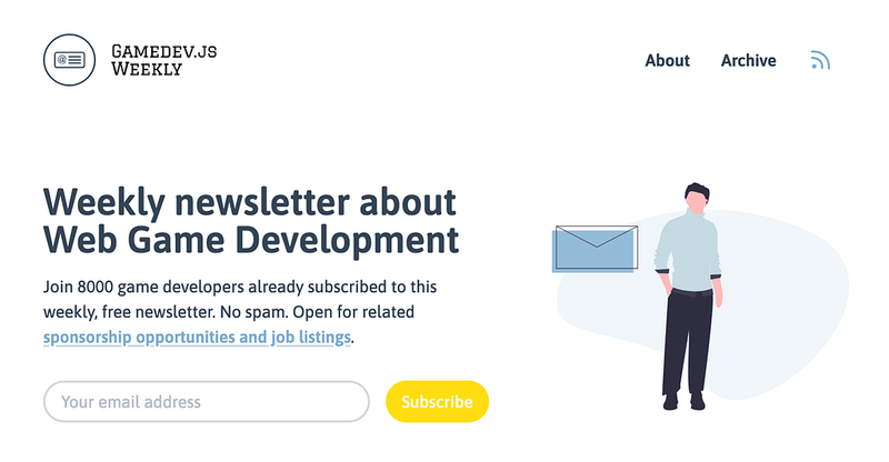 new Gamedev.js Weekly website