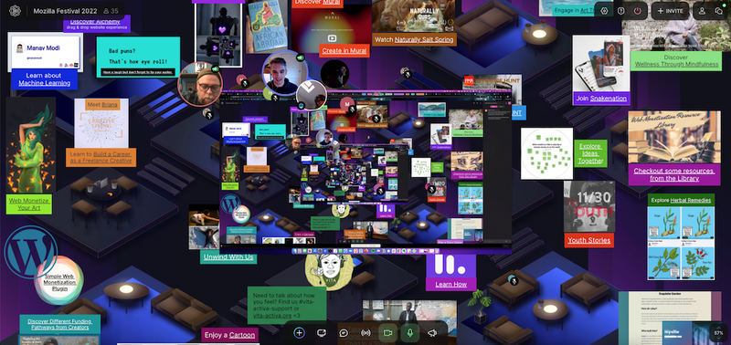 The Web Monetized at MozFest Gallery in Spatial Chat
