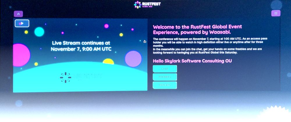Cover image for Waasabi live event framework — Grant Report #1