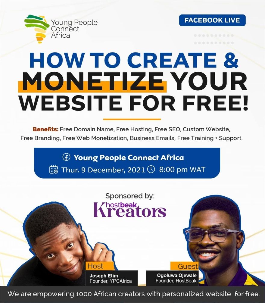 Young People Connect Africa Webinar on Facebook Live