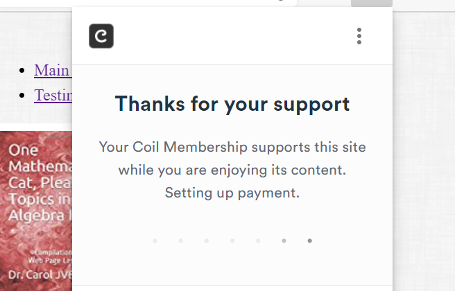 Cover image for COIL is still hanging...