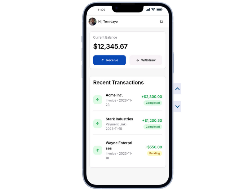 CTRL+Pay Prototype Dashboard