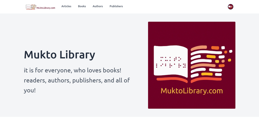 Mukto Library Website