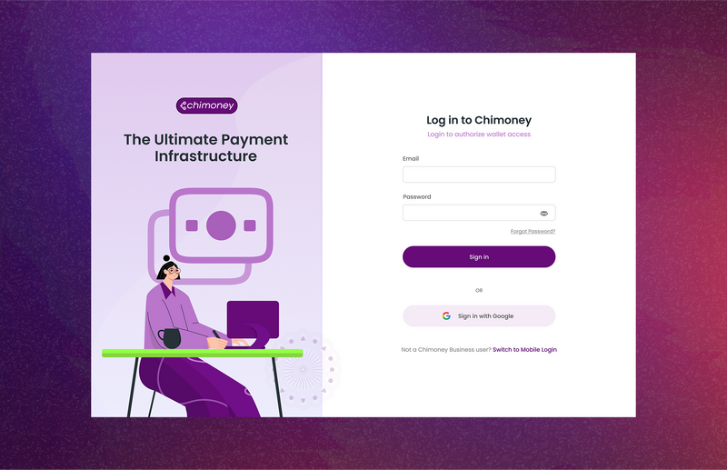 Business User Authentication Portal