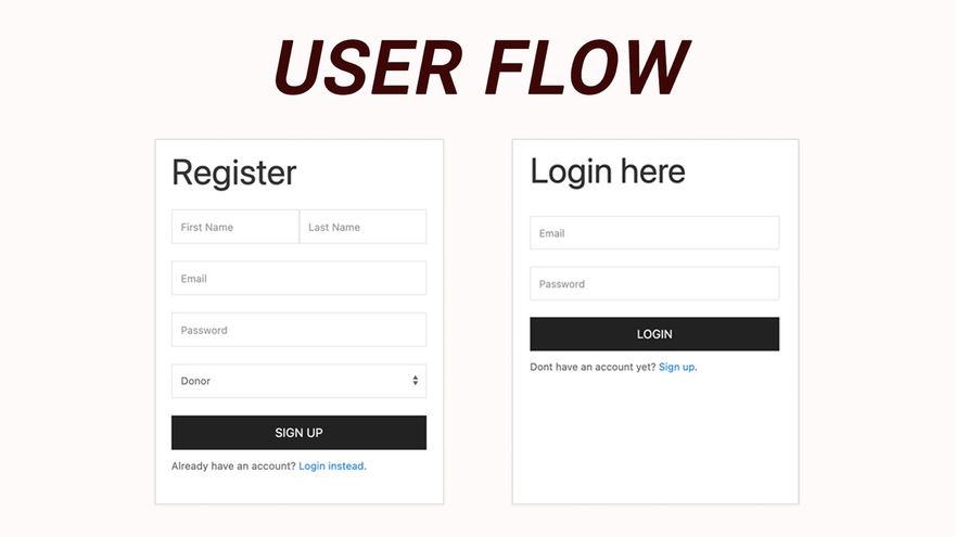 User flow snapshot