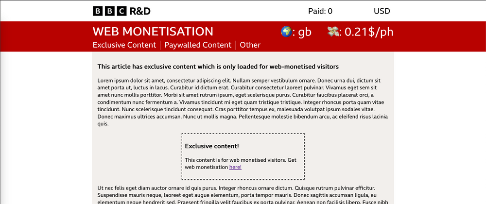 Cover image for Geo-limited monetization: integrating Web Monetization and GeoIP services — Grant Report #2 (Final Report