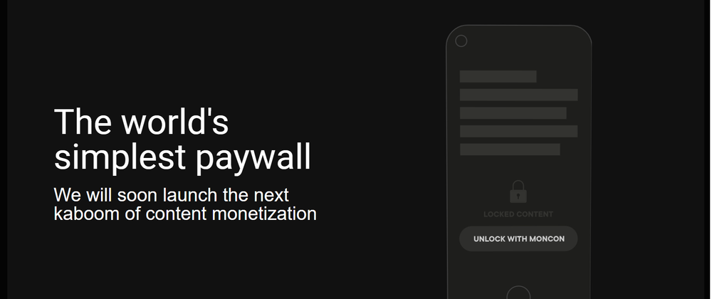 Cover image for The world's simplest paywall — moncon