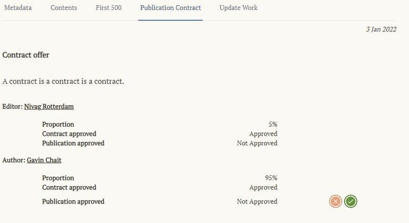 The contract and publication review panel