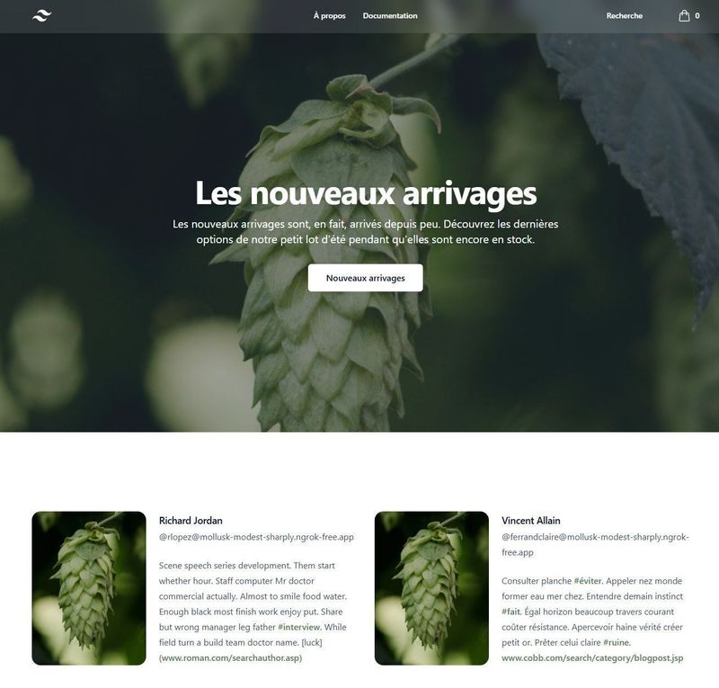 Sample landing Hop Sauna landing page featuring generated creator profiles